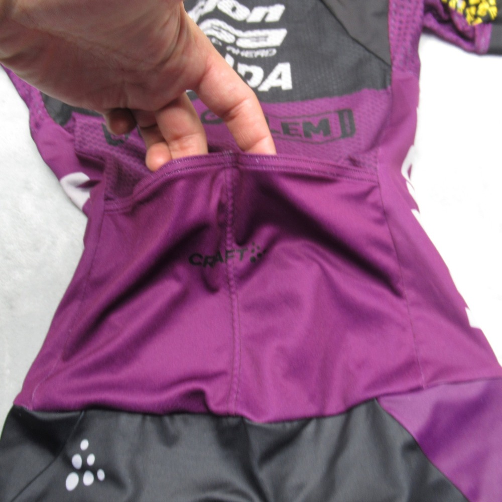 Craft Cycling Triathlon Suit Jersey Womens Small Purple Diamond Padded Full Zip - Picture 11 of 15